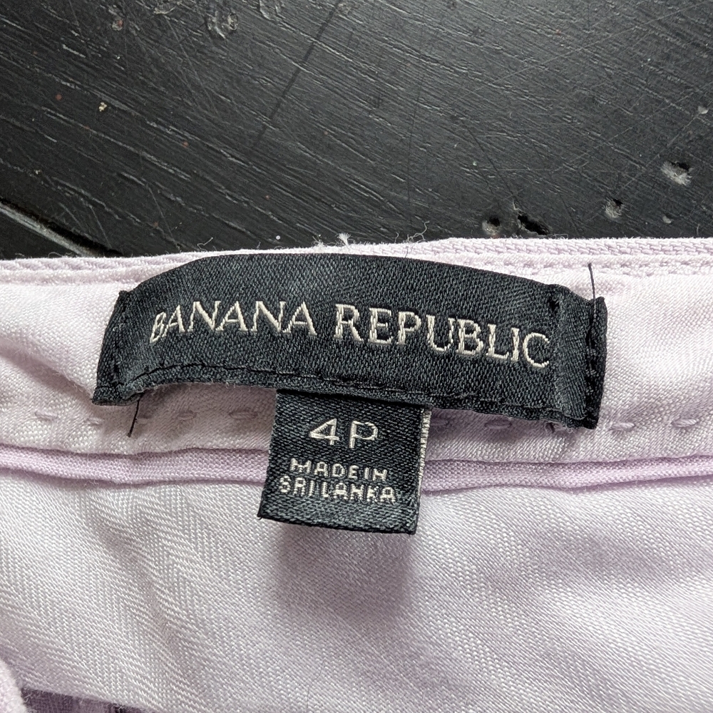 Banana Republic Women's Sloan Lt Pink Jeans 2000s Preppy Chic Size 4 Petite - Picture 3 of 9